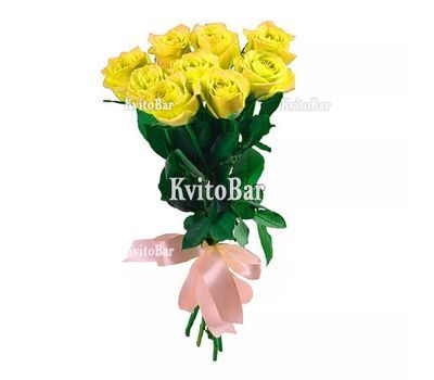 9 жовтих троянд