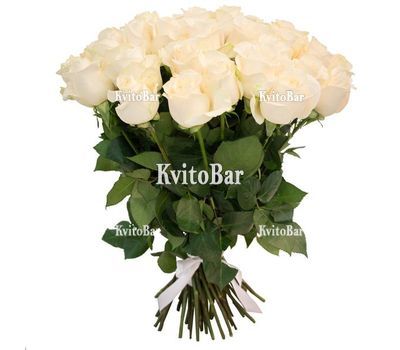 Букет із 21 білої троянди