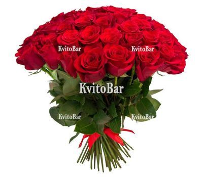 Букет із 45 червоних троянд