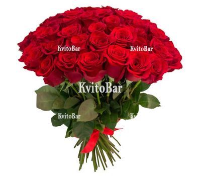 Букет із 45 довгих імпортних троянд