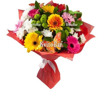 Gerberas and chrysanthemums