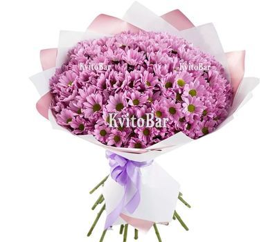Букет із рожевих хризантем