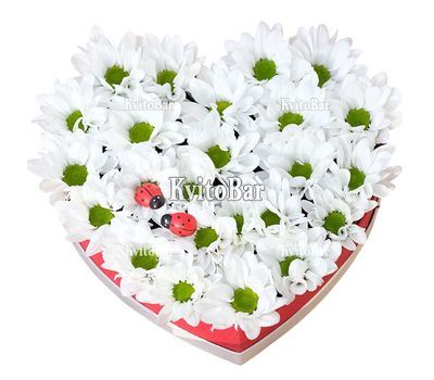 Серце з хризантем