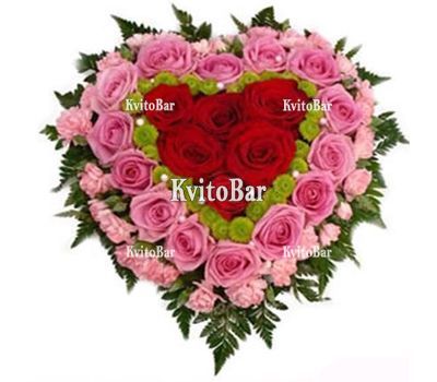 Сердце из роз