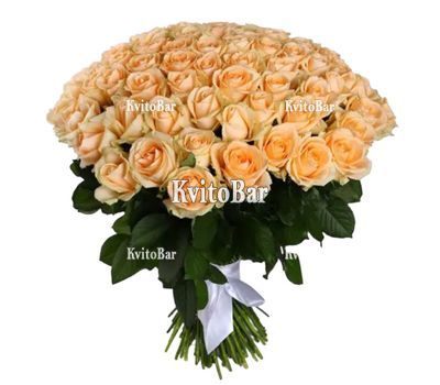 101 кремова троянда 60 см