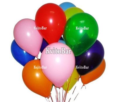 11 різнокольорових кульок