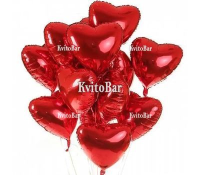 25 повітряних кульок у формі серця