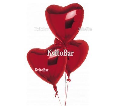 3 кульки у формі серця
