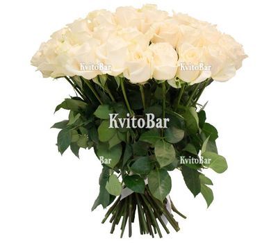 51 біла троянда 60 см