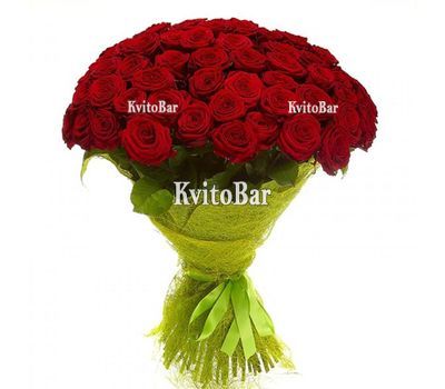 51 червона троянда 60 см