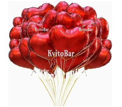 51 кулька у формі серця