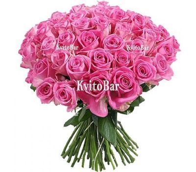 51 розовая роза 60 см