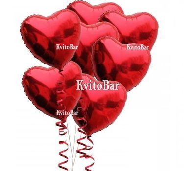 7 повітряних кульок у формі серця