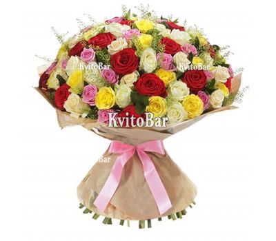 75 троянд 60 см