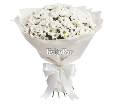 Букет з 13 білих хризантем