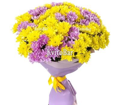 Букет із 17 хризантем