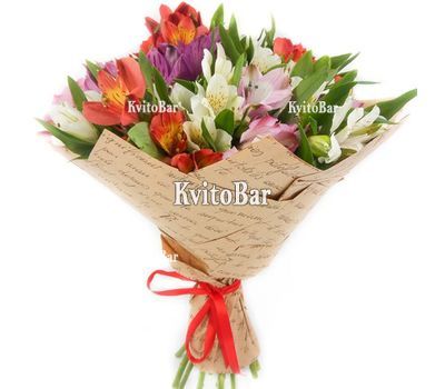 Букет із 21 альстромерії