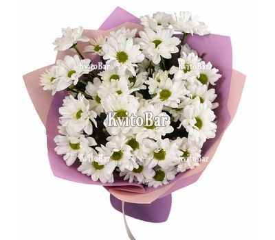 Букет із 5 ромашкових хризантем