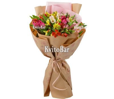 Букет из 9 альстромерий