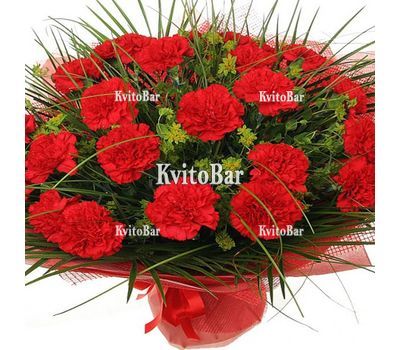 Bouquet of red carnations