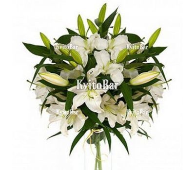 Букет із 9 білих лілій