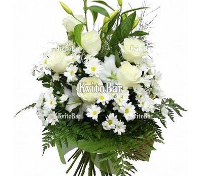 Букет із троянд і лілій