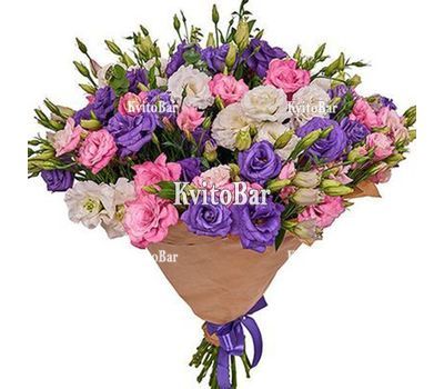 Букет 35 різнокольорових еустом