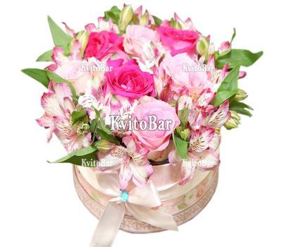 Букет в круглій коробці