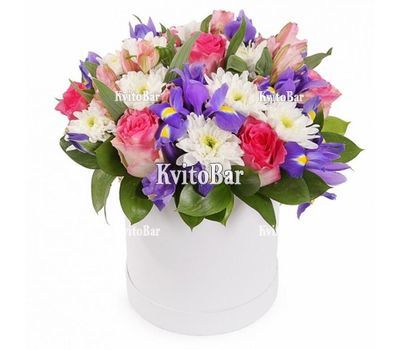 Beautiful bouquet in a box