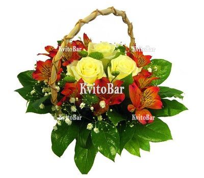 Маленький кошик квітів