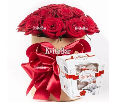 Троянди в коробці і Raffaello