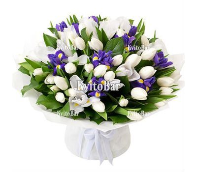 Ніжний букет із ірисами