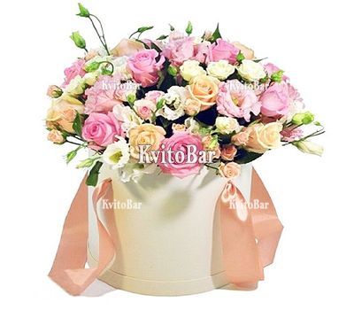 Delicate bouquet in a box