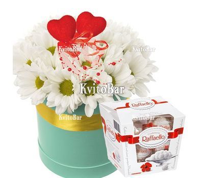 White chrysanthemums in a box