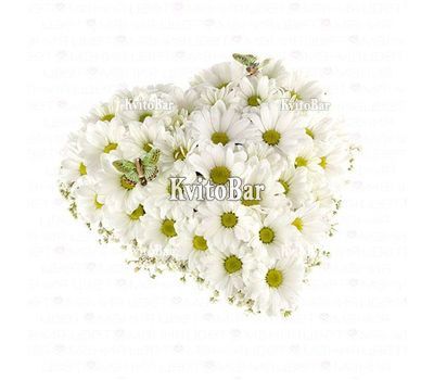 Сердце из ромашек