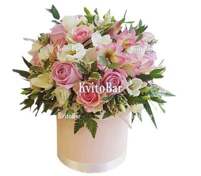 Stylish bouquet in a box