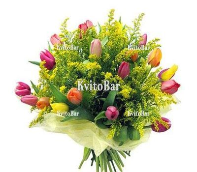 Великий букет із мімозою