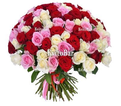 Великий букет троянд 70 см