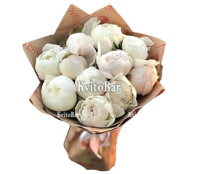 11 білих півоній