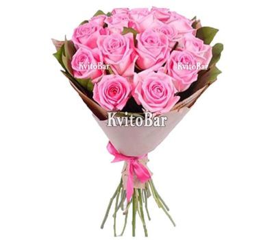 15 рожевих троянд