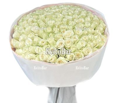 151 белая роза 70 см