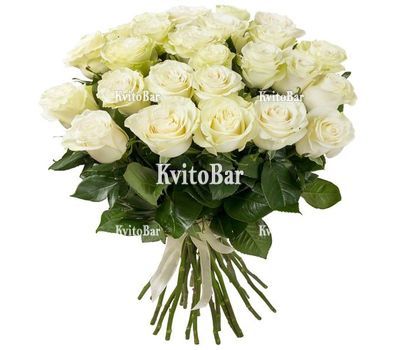 Білі голландські троянди в букеті