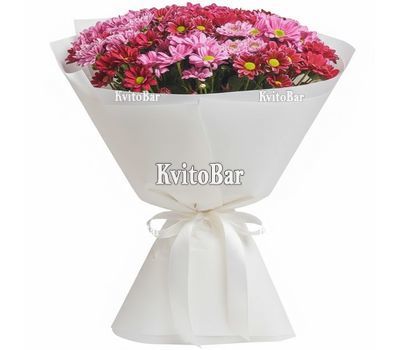 31 хризантема в букеті