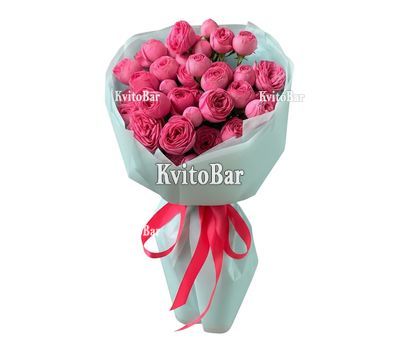 9 кустовых пионовидных роз