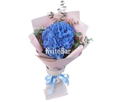 Букет синьої гортензії