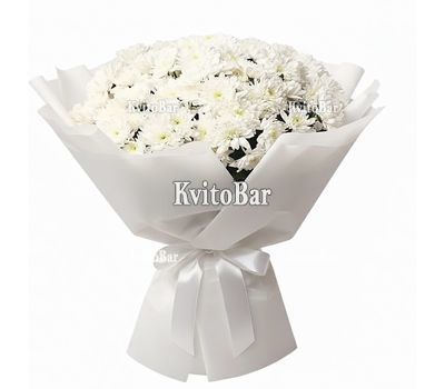 Букет белых хризантем